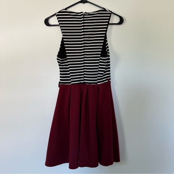 modcloth fit and flare striped color block dress size small summer mini dress - Picture 4 of 5